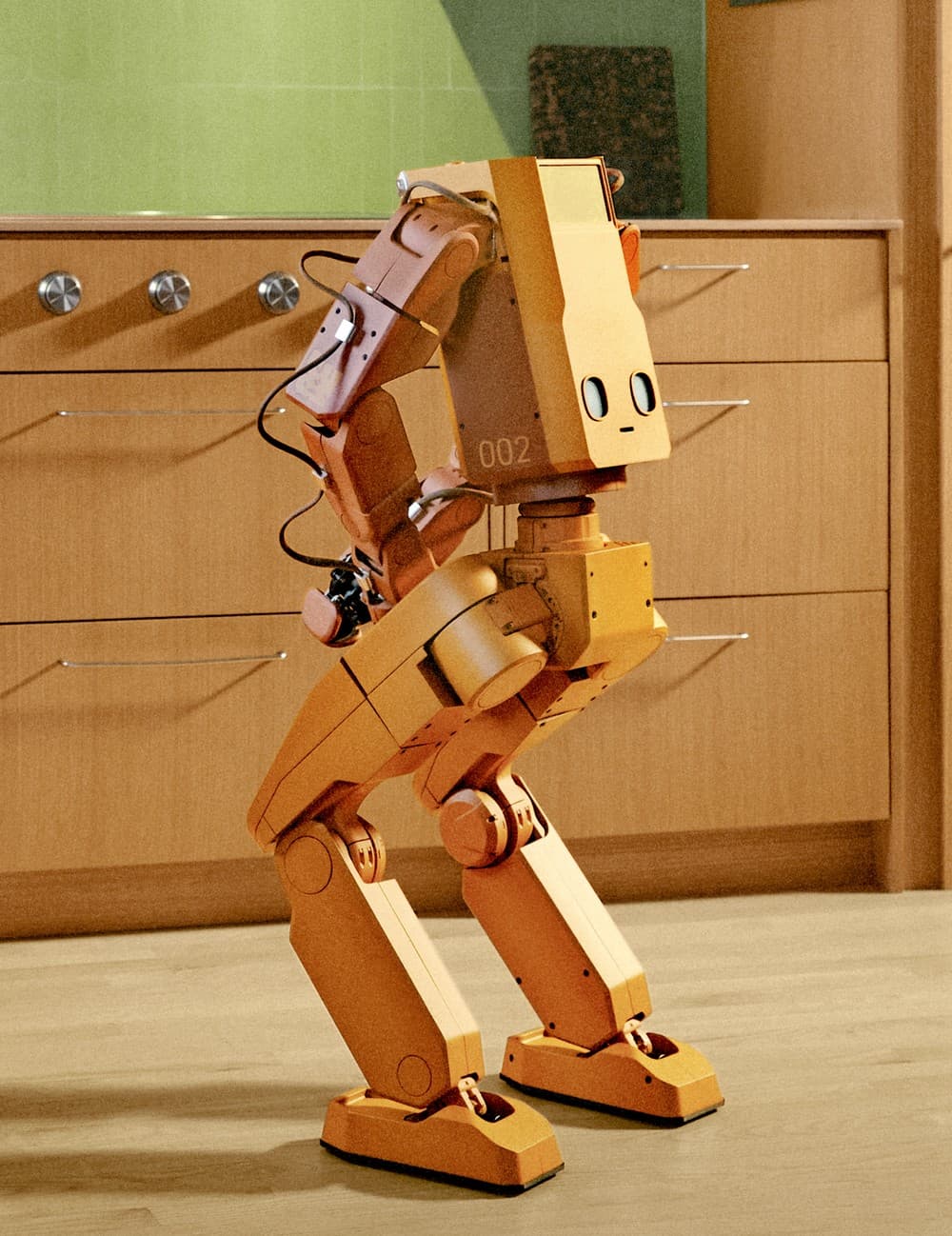 Voxel walking across a kitchen floor